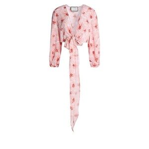 ALEXIS Floral Tie-Front Blouse